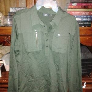 Mexx Slim Fit Dark Green Shirt